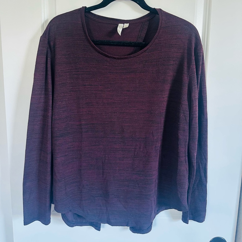 Purple Long Sleeve Top/Open Back
